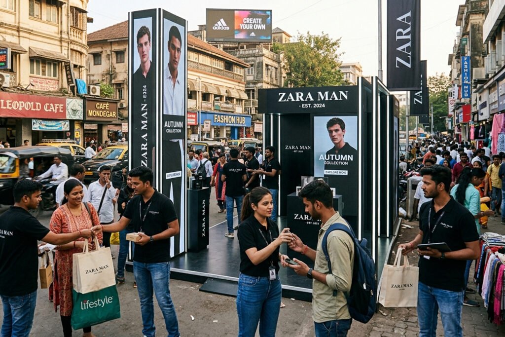 Brand activation event in Mumbai featuring experiential marketing setup and audience interaction.