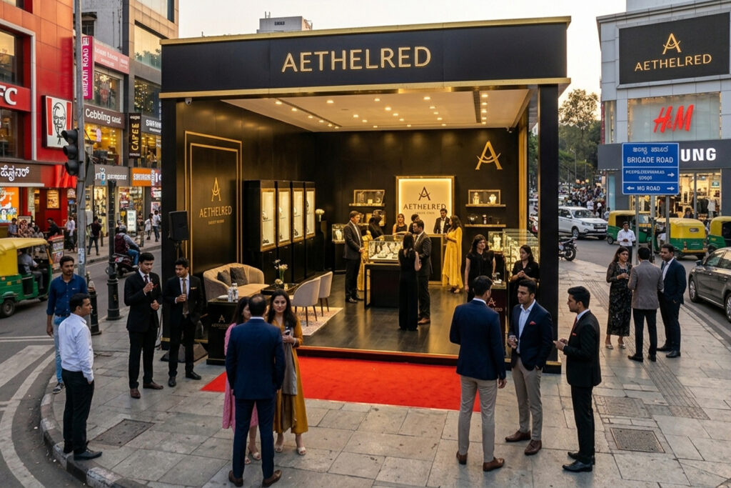 Experiential on-ground brand activation campaign in Bangalore attracting public engagement.